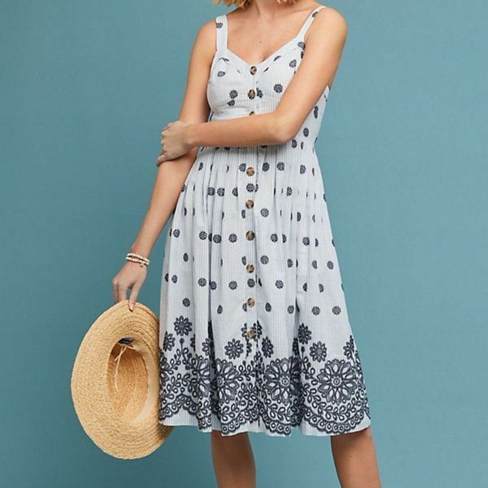 NWT Maeve Savoy Pinstriped Sundress